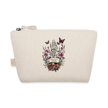 Good Energy Is Contagious - Skeleton Flowers - Organic Pouch - nature - Front