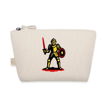 Yellow Knight with Red Sword - Organic Pouch - nature - Front