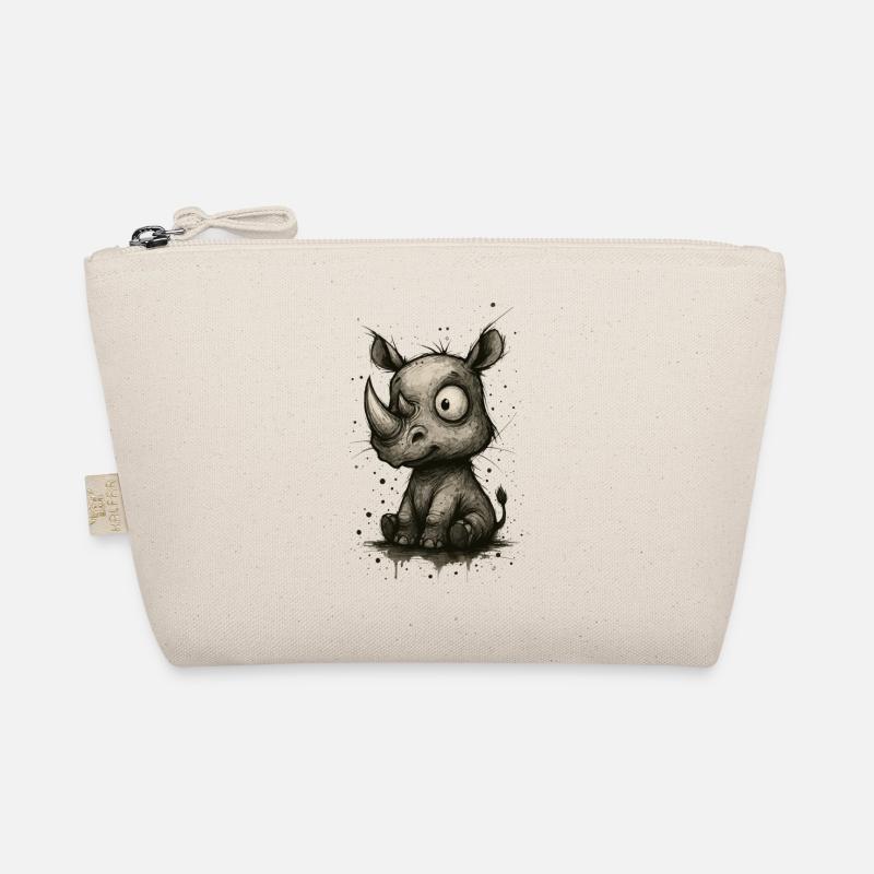 Funny rhino – comic book splash Organic Pouch