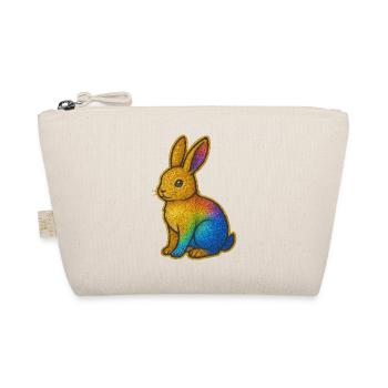 Colorful Glitter Bunny - Organic Pouch - nature - Front