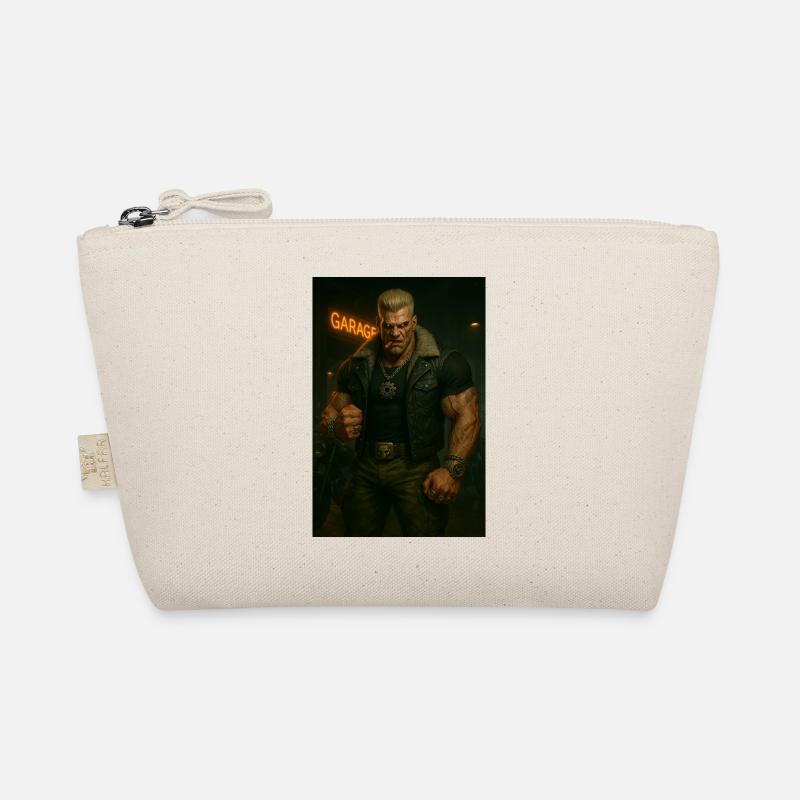 Mechanical Biker – Blond Warrior with Fire Gaze Organic Pouch