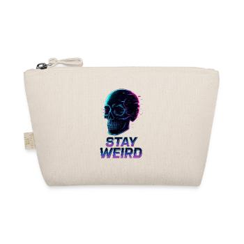 Stay Weird Neon Schädel - Bio-Täschchen - Natur - Vorne