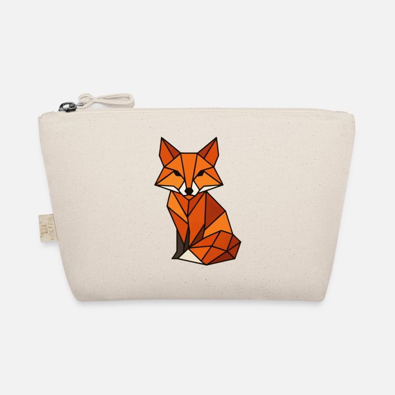 Geometrischer Fuchs Dreiecke - Bio-Täschchen - Natur