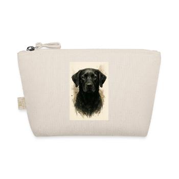 Black Dog Watercolor Painting - Organic Pouch - nature - Front