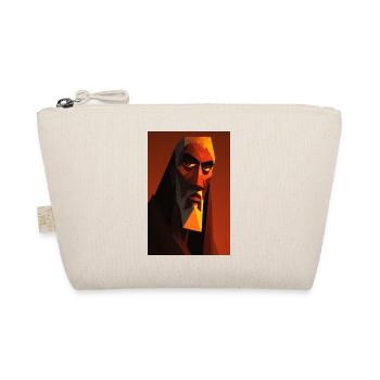 Dark Warrior Stylized Portrait - Organic Pouch - nature - Front