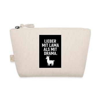 Better with llama than with drama - Organic Pouch - nature - Front