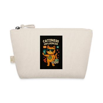 Cat influencer with sunglasses - Organic Pouch - nature - Front