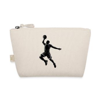 Basketball Dunk - Cooles Silhouette Logo - Bio-Täschchen - Natur - Vorne