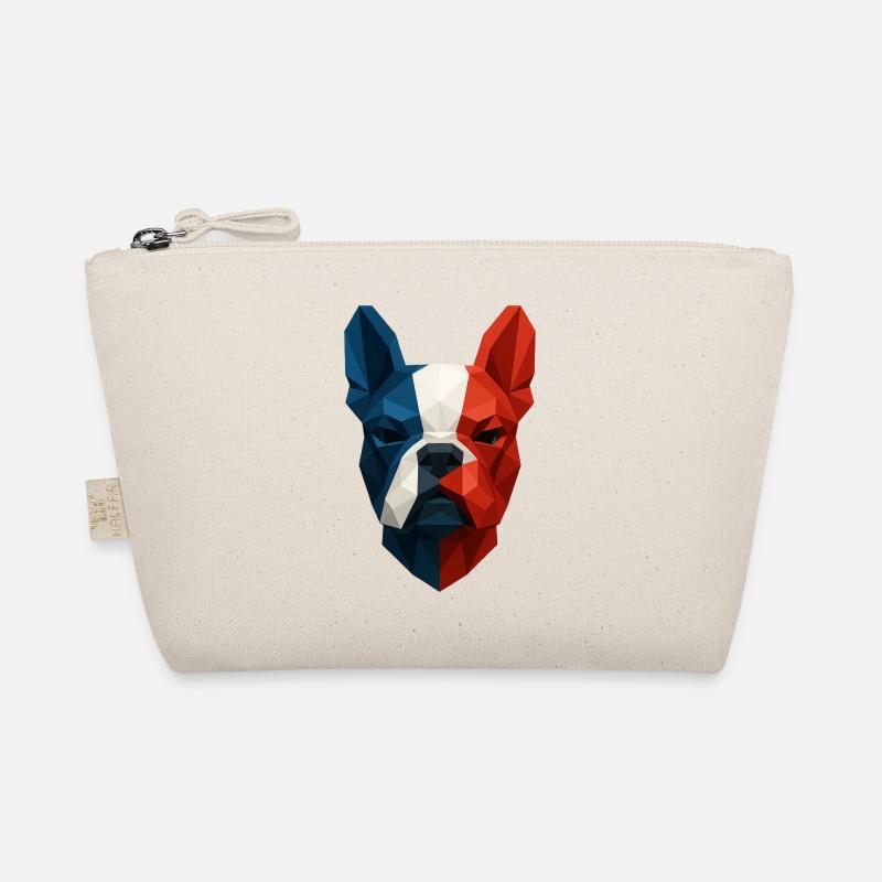 French Bulldog Blue White Red Organic Pouch