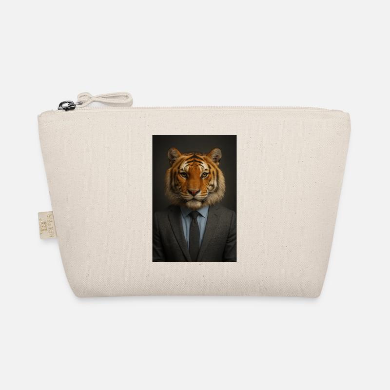 Tiger in a suit office chic Organic Pouch