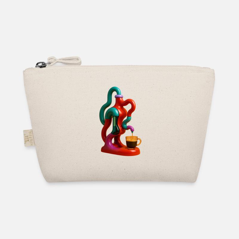 Le café coule dans un jeu de couleurs Trousse biologique