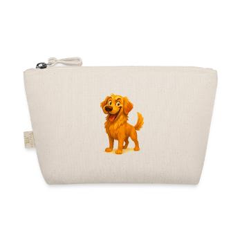 Naughty Golden Retriever Cartoon - Organic Pouch - nature - Front