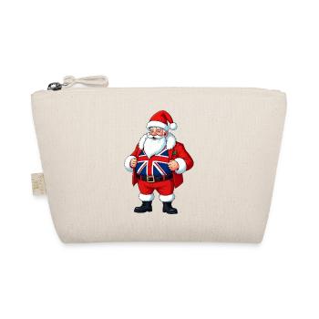 Père Noël britannique Union Jack Impression de Noël - Trousse biologique - nature - Devant