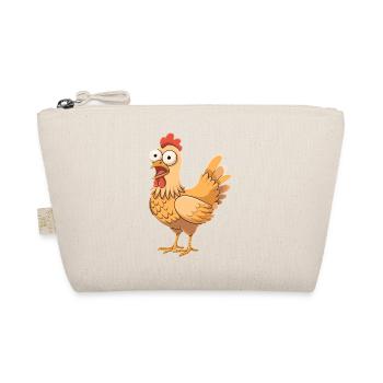 Funny Chicken Cartoon Farm Humor - Organic Pouch - nature - Front