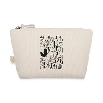 Typo J – Letter Design for Font Lovers - Organic Pouch - nature - Front