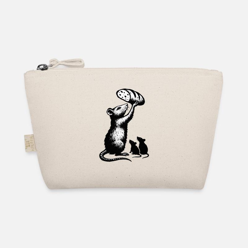 Rat soulevant une miche de pain – illustration graphique Trousse biologique