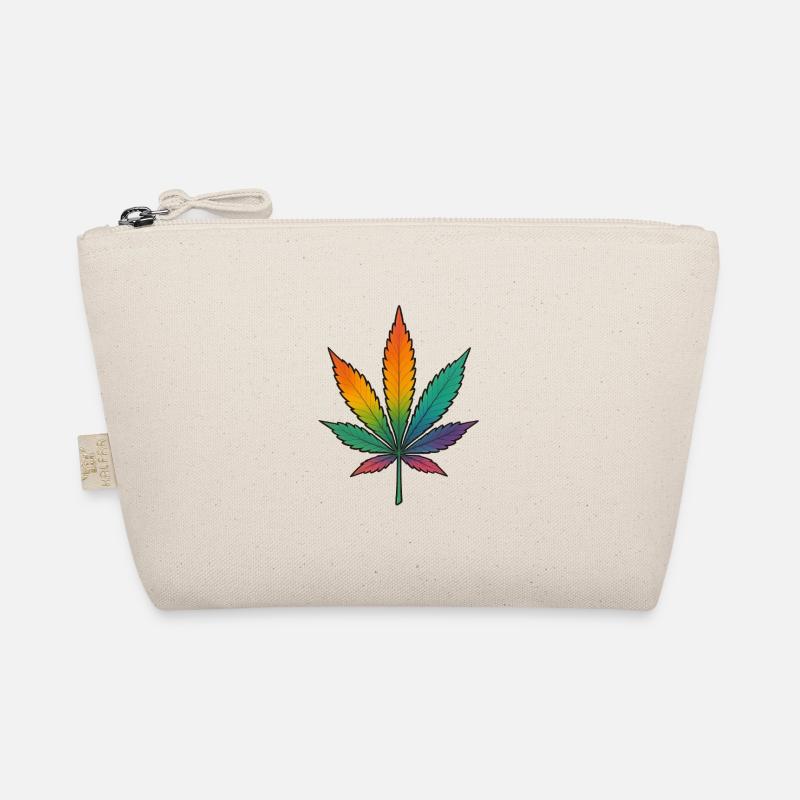 Regenbogen Cannabisblatt Design Bio-Täschchen