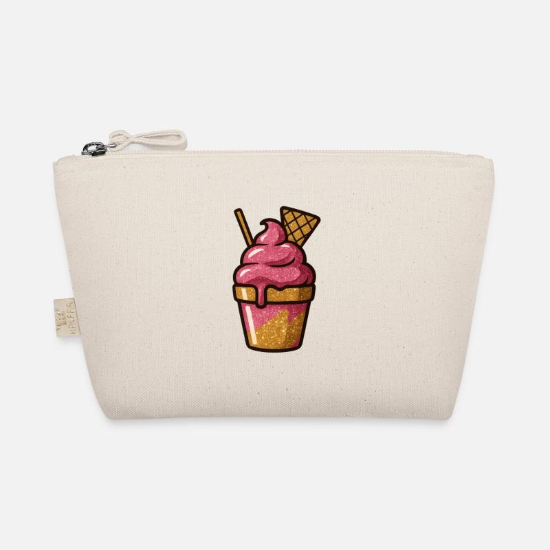 Pink Glitzer Eiscreme Becher Organic Pouch