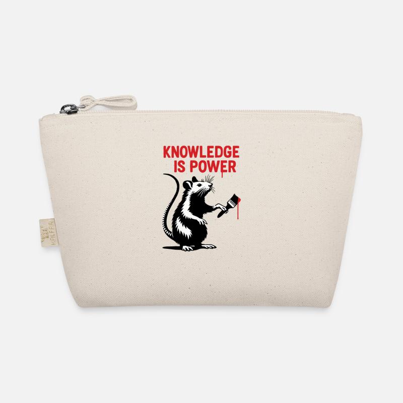 Knowledge is Power – Rat Art Organic Pouch