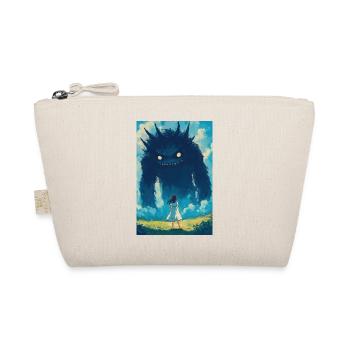 A girl faces a monster - Organic Pouch - nature - Front