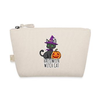 Chats mignons d’Halloween Sorcière Halloween SorcièreChat - Trousse biologique - nature - Devant