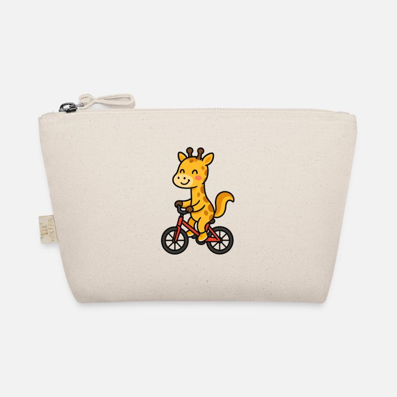 Giraffe on a bicycle Organic Pouch