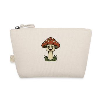 Funny Toadstool Cartoon - Organic Pouch - nature - Front