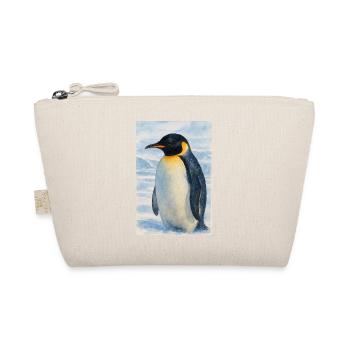Aquarell Pinguin am Meer - Bio-Täschchen - Natur - Vorne