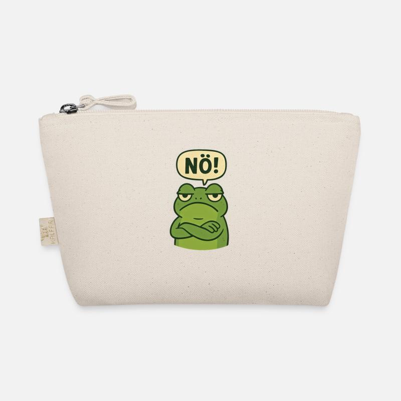 Before You Ask No Funny Cute Frog Design Organic Pouch