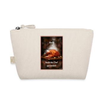 Weihnachten Braten Schürze kochen Geschenk Koch  - Bio-Täschchen - Natur - Vorne