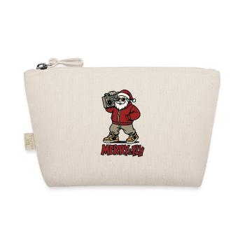 Santa Claus Streetwear Boombox Hip-Hop - Organic Pouch - nature - Front