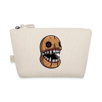 Gruselige mechanische Monster Zähne Halloween  - Bio-Täschchen - Natur - Vorne