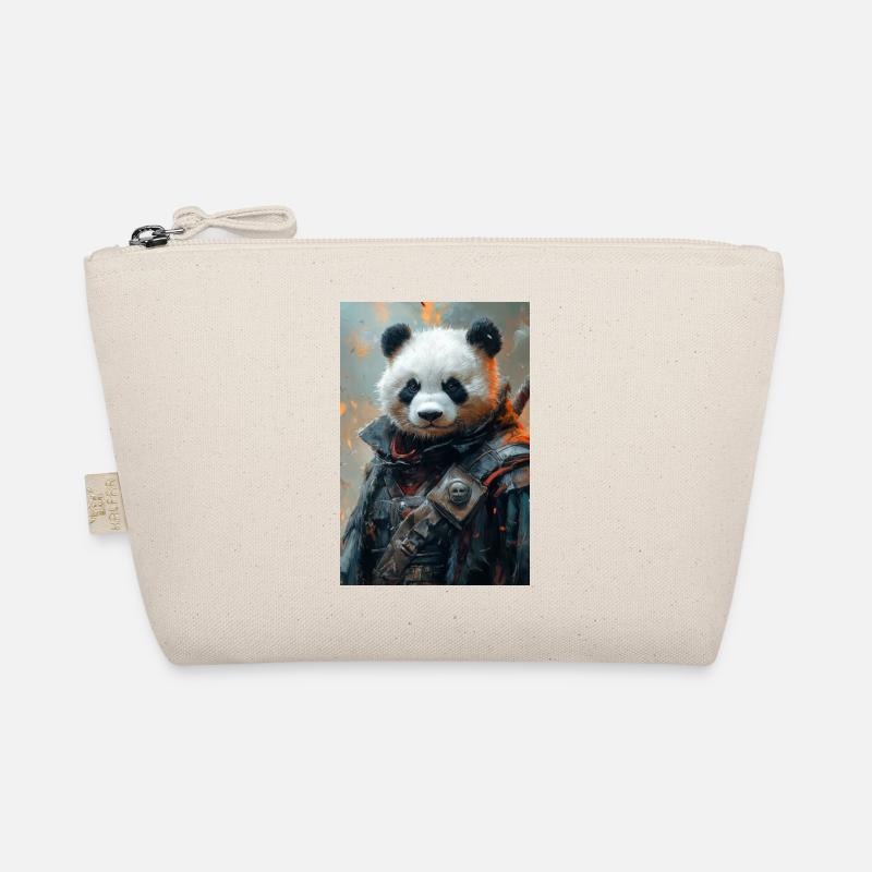 Illustration eines humanoiden Pandas Bio-Täschchen