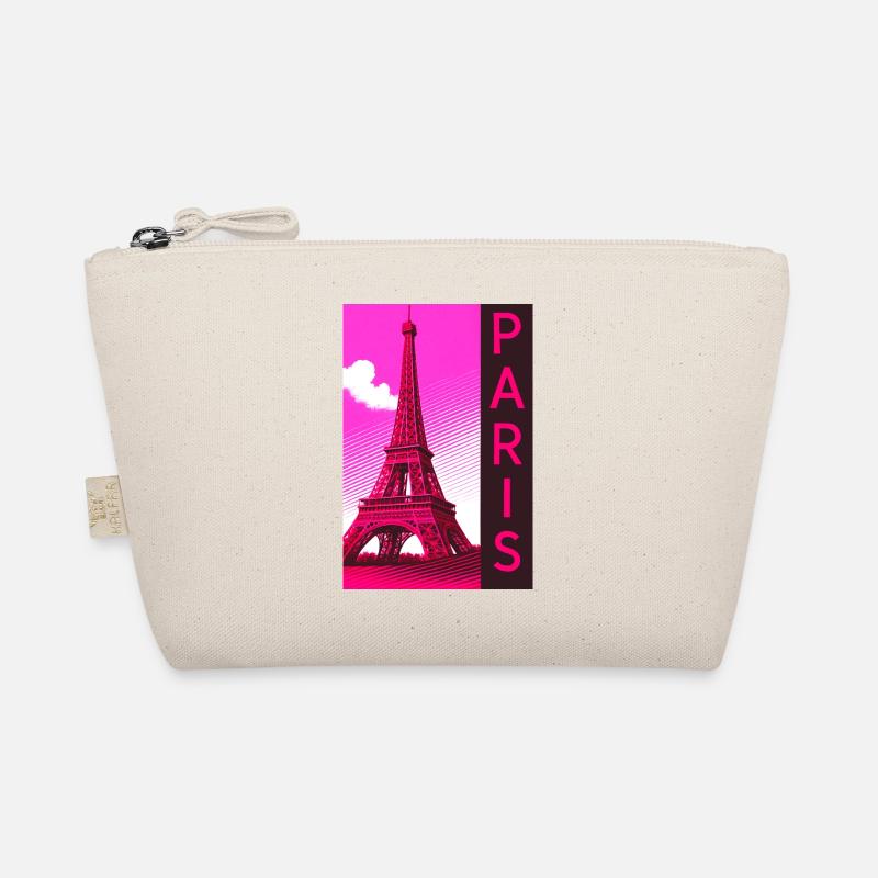 Paris Pink Eiffel Tower Retro Organic Pouch
