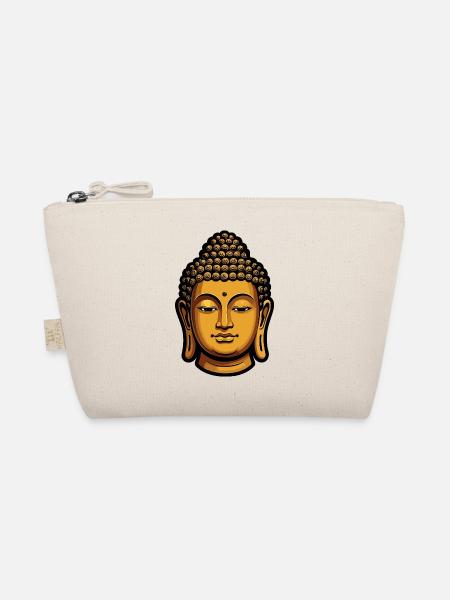 Goldener Buddha Meditation Aura - Bio-Täschchen - Natur - Vorne