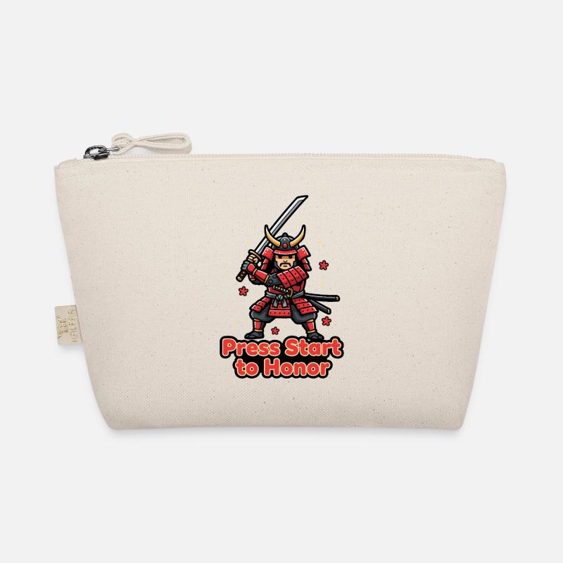 Retro Samurai Drück Start Bio-Täschchen