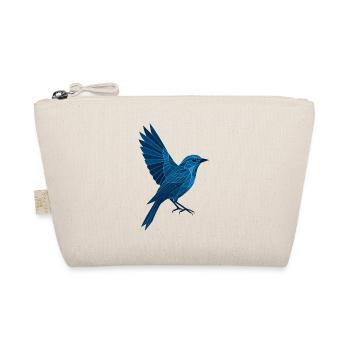 Oiseau bleu géométrique / Aile gauche - Trousse biologique - nature - Devant