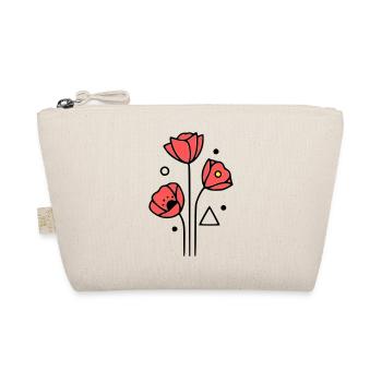 Poppy-Poppies-Minimalist-Line-Art-4 - Organic Pouch - nature - Front