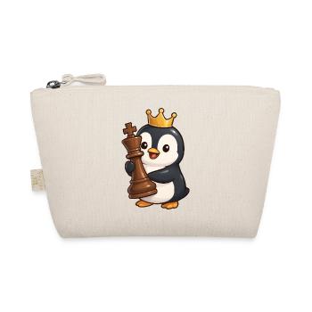 Cute Penguin Chess Figure King Queen Brain Teaser - Organic Pouch - nature - Front