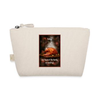 Apron cook family cooking kitchen celebration fry - Organic Pouch - nature - Front