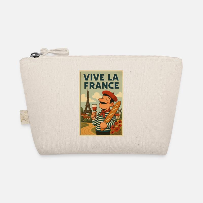 Es lebe das Vintage-Frankreich Bio-Täschchen