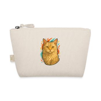 LaPerm Katze mit lebendigem Hintergrund - Bio-Täschchen - Natur - Vorne