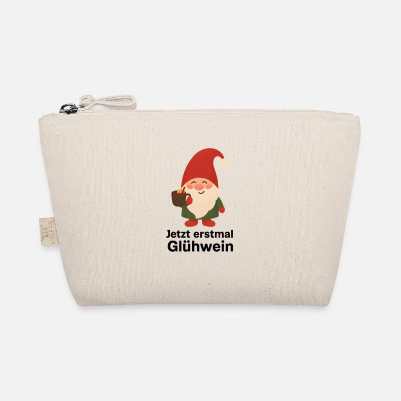 Weihnachtswichtel mit Glühwein Bio-Täschchen