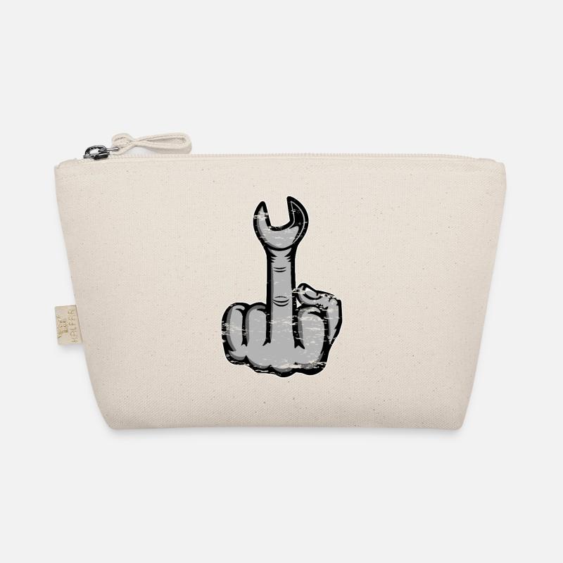 Middle finger stinker finger wrench used Organic Pouch