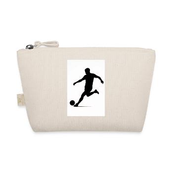 Football silhouette in motion - Organic Pouch - nature - Front
