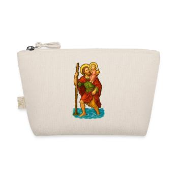 Christophorus | Holy Father with Child Icon Style - Organic Pouch - nature - Front