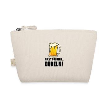 Nicht grübeln...dübeln!  - lustiger Bier Spruch - Bio-Täschchen - Natur - Vorne