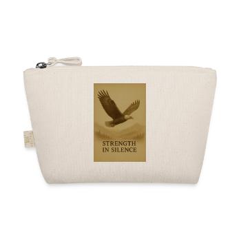 Strength in Silence Eagle - Organic Pouch - nature - Front