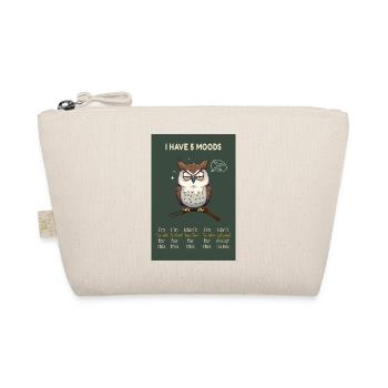 Grumpy Owl - J’ai 5 humeurs Design drôle - Trousse biologique - nature - Devant