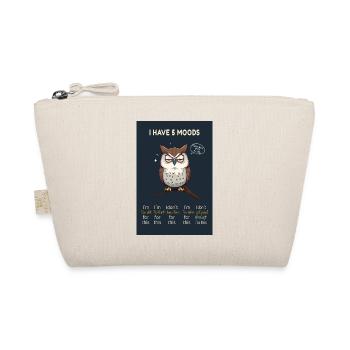 J’ai 5 humeurs-motif de hibou drôle avec le dicton - Trousse biologique - nature - Devant